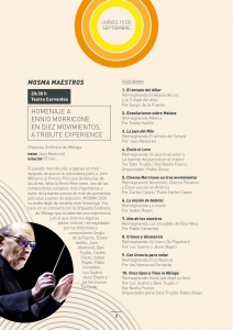 MOSMA Maestros: Homenaje a Ennio Morricone en diez movimientos. A Tribute Experience