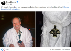 Oscars 94th edition - Winners - Hans Zimmer