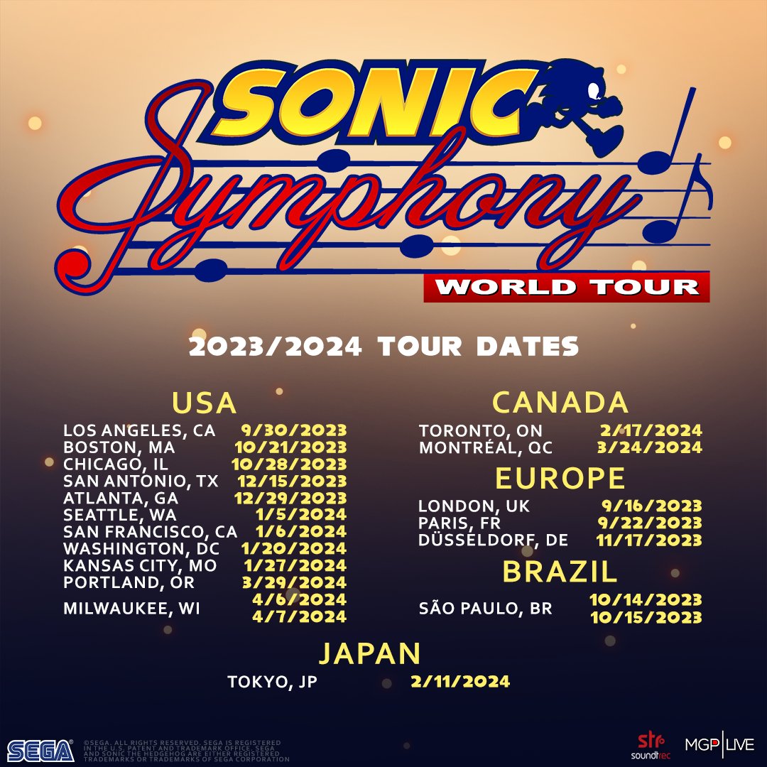 Sonic Symphony World Tour 2023 2024 2025 SoundTrackFest Sonic Symphony World Tour 2023 2024 2025 SoundTrackFest