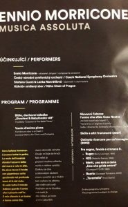 Ennio Morricone - Prague Proms 2018 - Program
