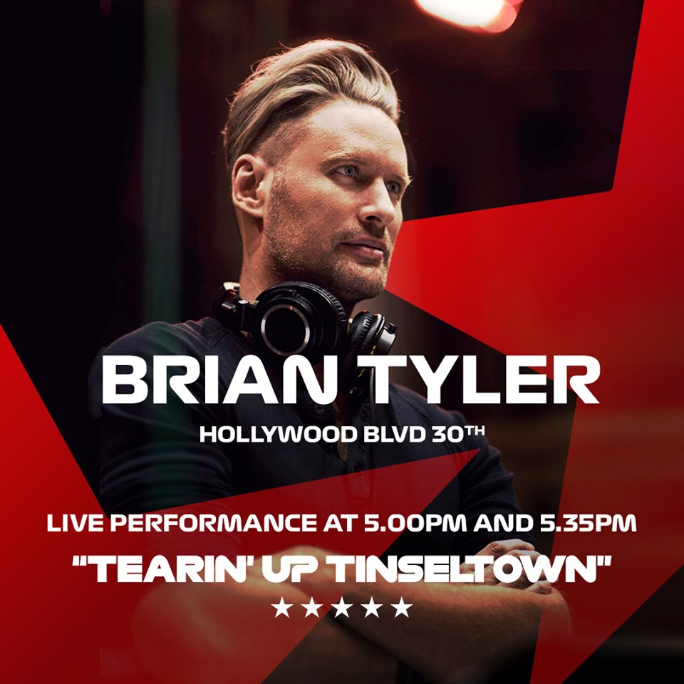 Brian Tyler will perform his Formula 1 theme live during the F1 Hollywood Festival