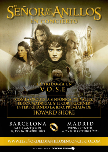 Trilogía ‘El Señor de los Anillos’ en concierto en Barcelona y Madrid